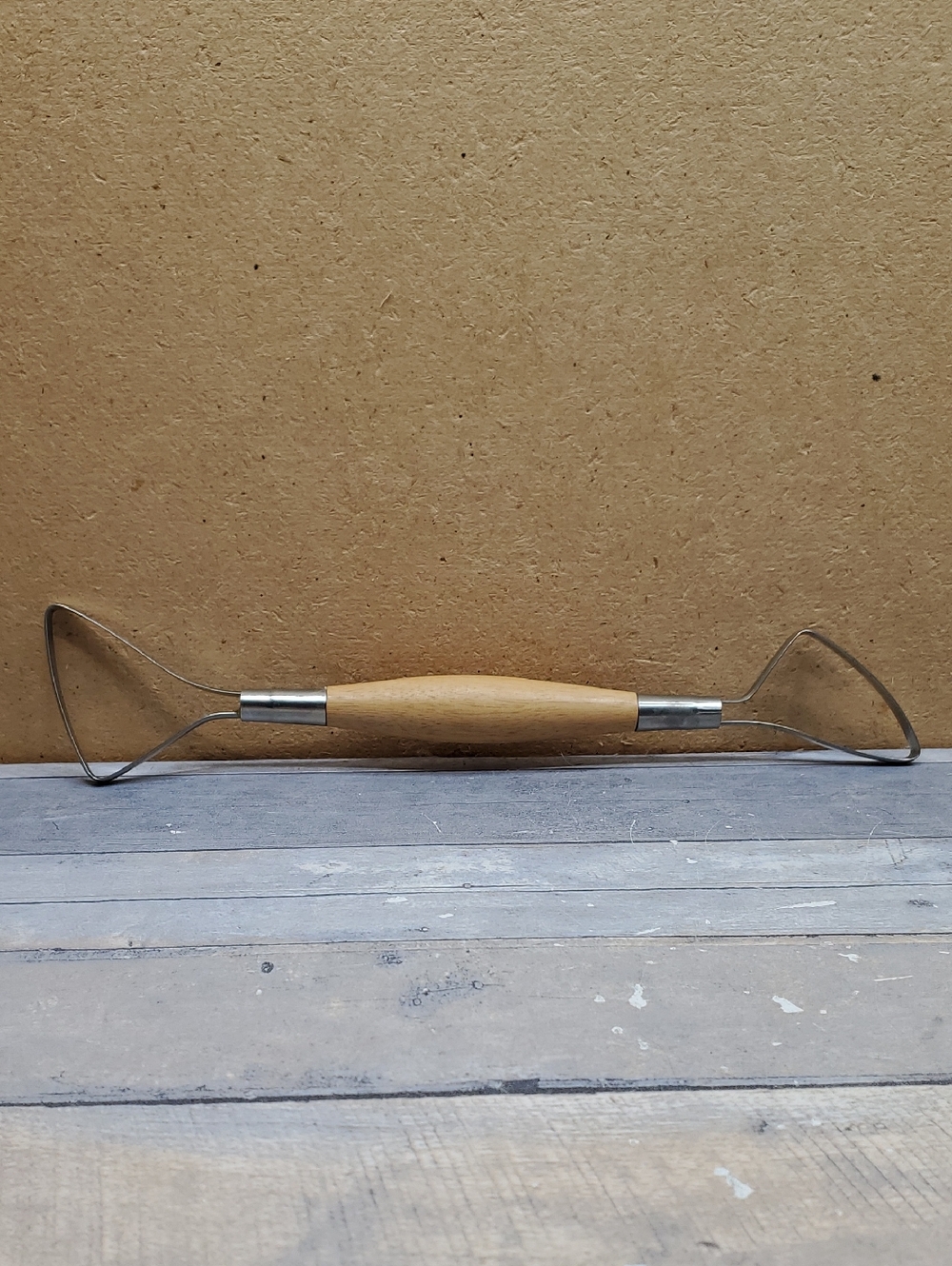 Wood Handle Double-Ended Clay Ribbon Cutter - Natural Wood  NWOT
